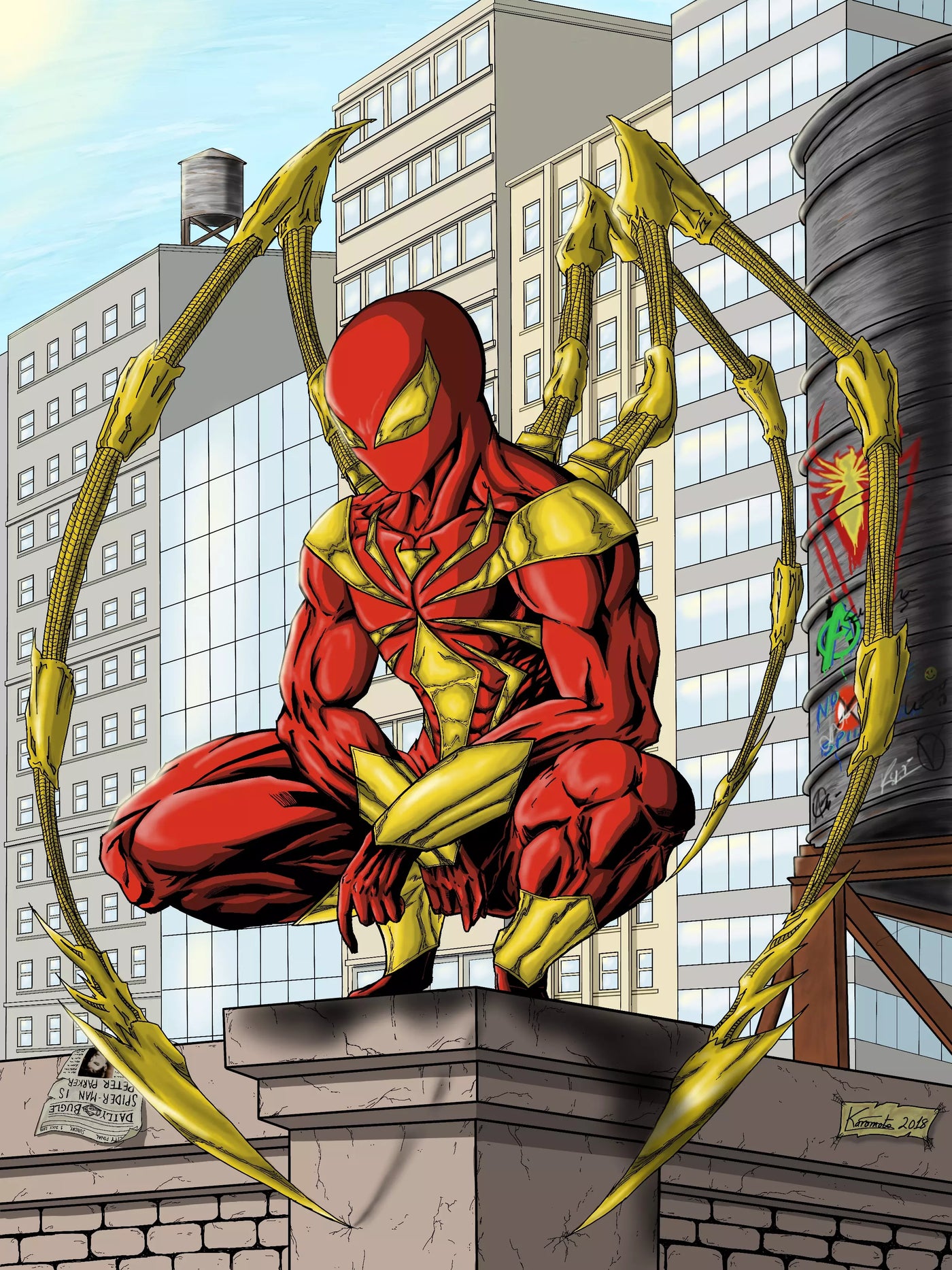 Marvel - Iron Spider Comic - DinA3
