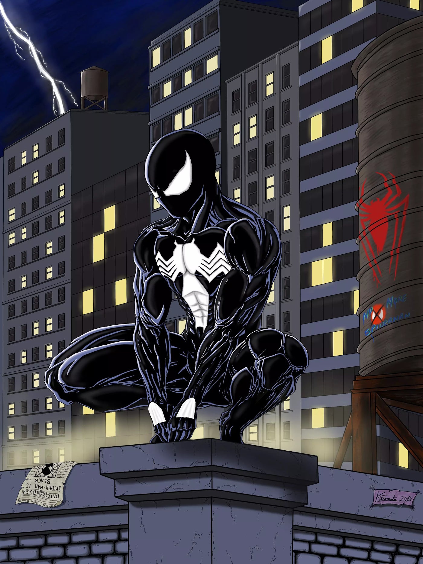 Marvel -  Spiderman Negro  - DinA3